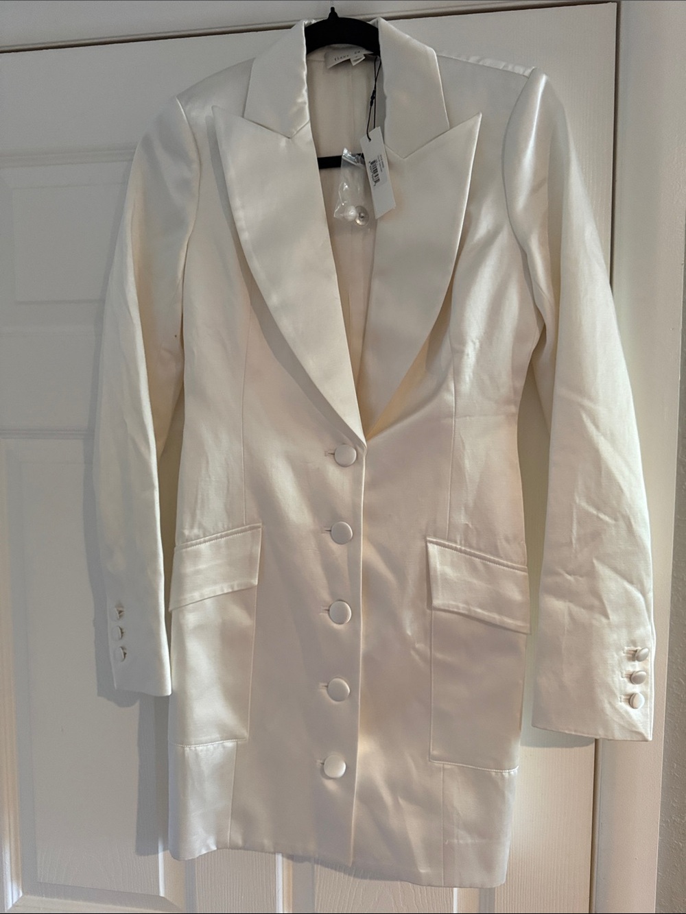 NWT small Flaw flier du mal Tuxedo dress white size small